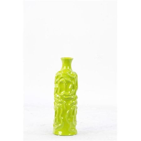 URBAN TRENDS COLLECTION Urban Trends Collection 30956 Ceramic Vase Green 12 in. H 30956